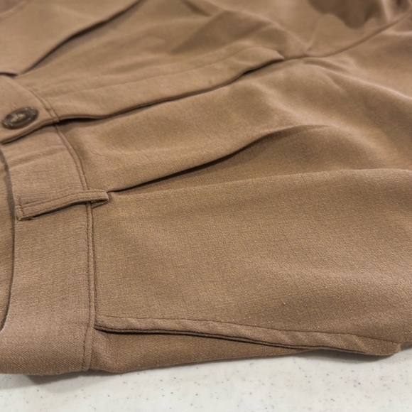 Cider Camel Pleated Shorts Neutral New Size Small - Picture 5 of 9